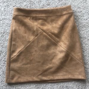 tan suede skirt